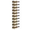 Vidaxl Wall Mount For 10 Wine Bottles, Gold, Metal