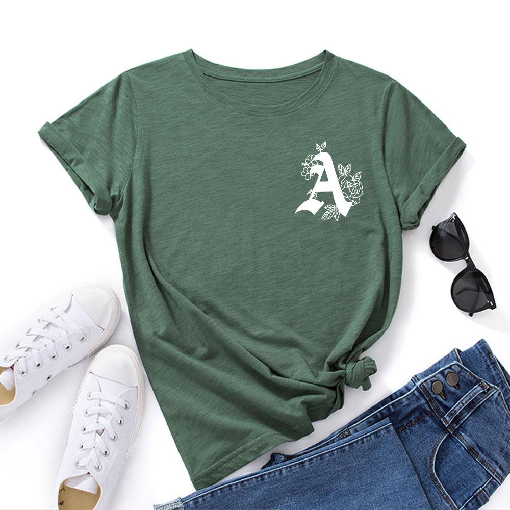 Casual Loose Top Fashion Print Short Sleeve Simple T-Shirts Women’s