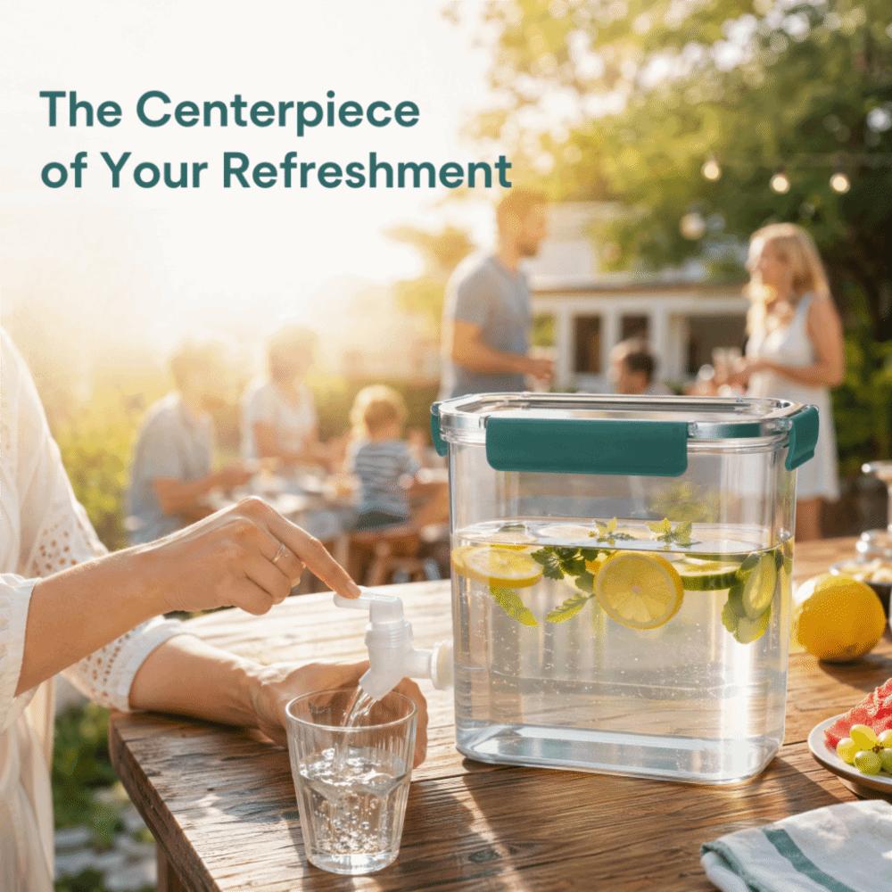 With Spigot Cold Water Kettle Plastic Water Container Portable Drink Dispenser  Kitchen