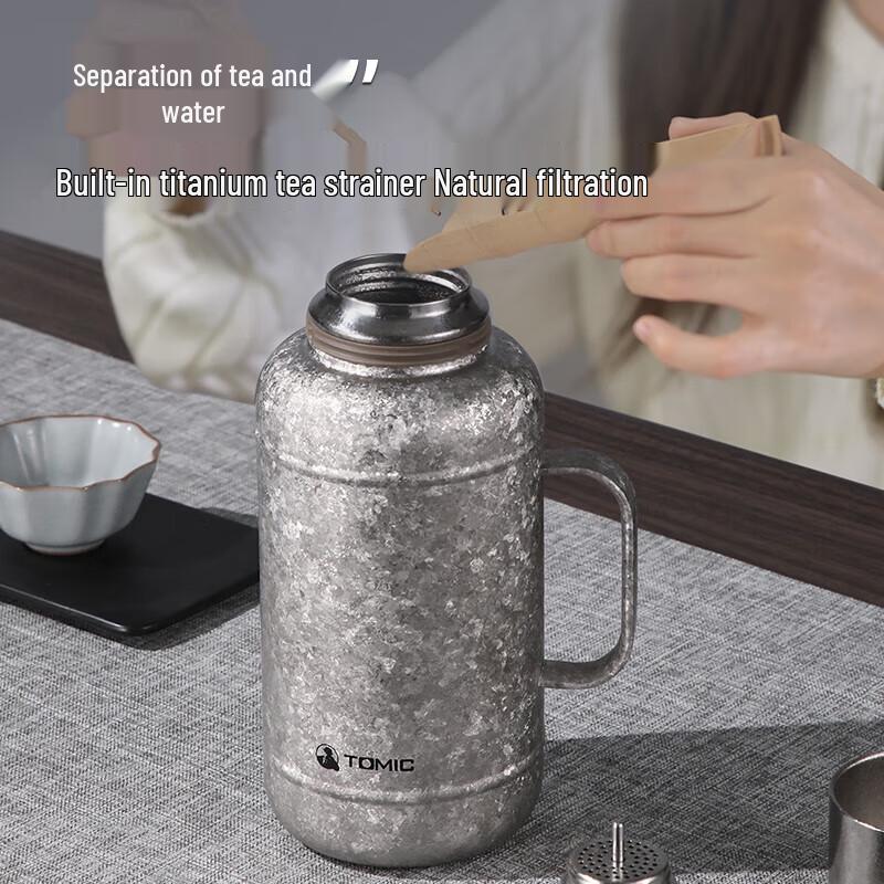 TOMIC Pure Titanium Large Capacity Thermos Tea Pot