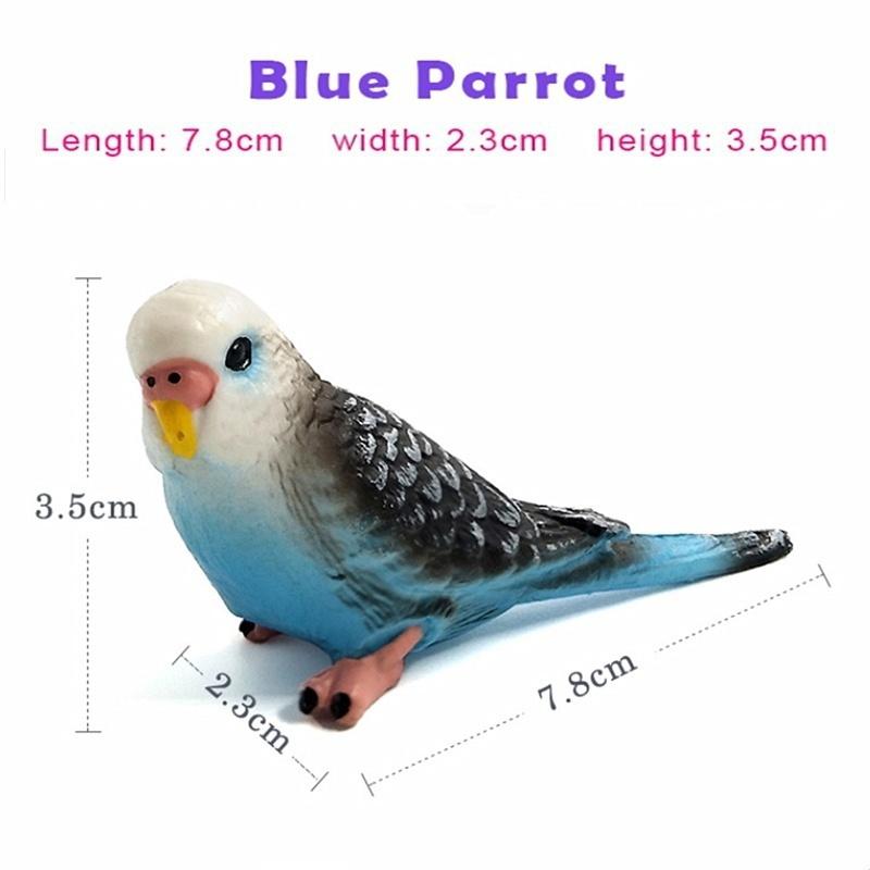 1PC Simulation Forest Parrot Mini Animal Model Miniature Landscape Ornament Dollhouse Decorations