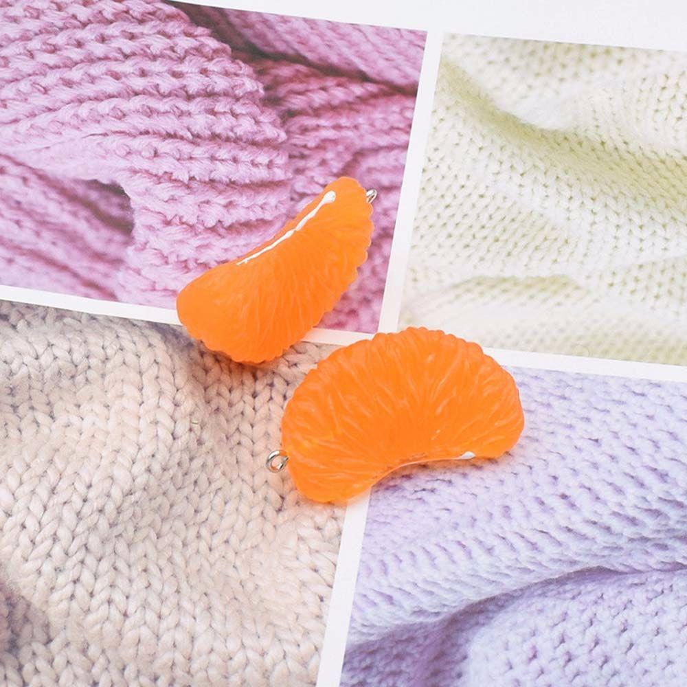 One Petal Cartoon Car Decoration Handbag Pendant Orange Keychain Keyring Simulation Fruit Key Chain