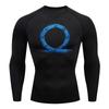 Graphic Long Sleeve Compression Shirts for Men Athletic Quick Dry Tees Tops Gym Workout Running Undershirt Baselayers Rash Guard