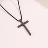 Stainless Steel Cross Necklace Men's Hip Hop Simple Trend Non-Fading Necklace Titanium Steel Sizable Necklace