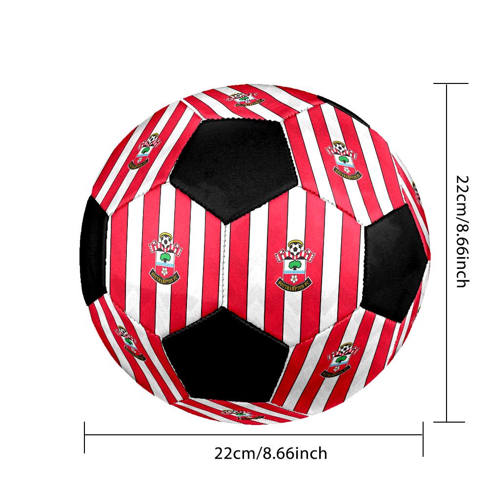 Pallone da Calcio Southampton F.C. Colorato Per Tutte le Età Cucito a Macchina PVC Pronto per la Competizione Resistente Alto Rimbalzo.TAGLIA5
