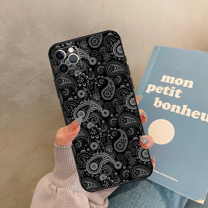 Bandana Seamless Pattern Case For iPhone 17 Air 15 14 13 12 11 16 Pro Max 13 mini XR 15 16 Plus 16e Back Cover Shell