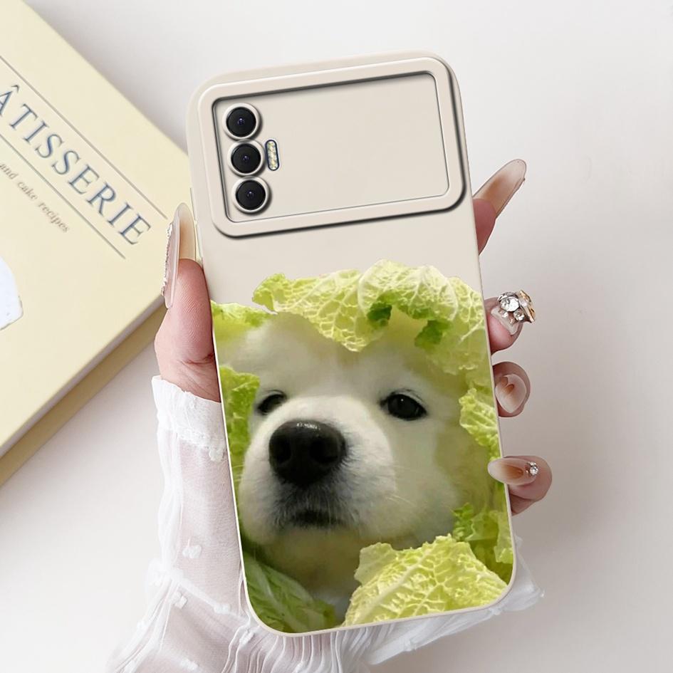 6.6" For Tecno Spark 8P 2021 Case Lovely Panda Cartoon Camera Protection Soft Matte Cover For Tecno Spark8P 8 P KG7H KG7n Bumper