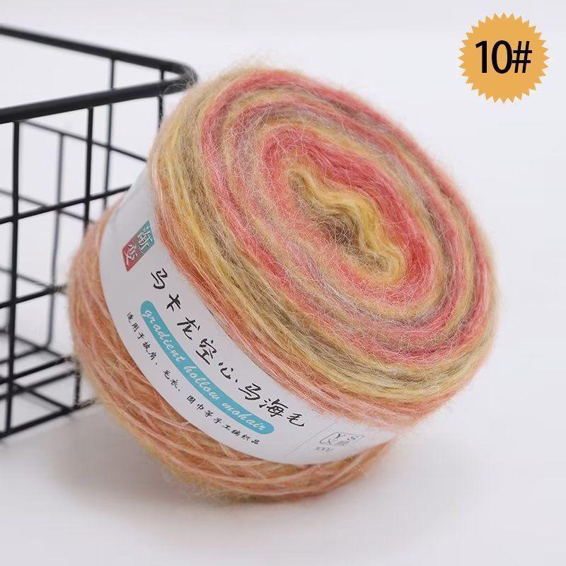 Gradient Mohair Yarn Ball for DIY Knitting & Crochet Projects - Perfect for Scarves, Sweaters, and Blankets