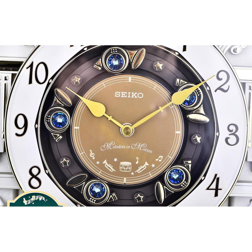 SEIKO Quartz Movement Polyester Plastic Shell Wall Clock Unisex Gold QXM289B