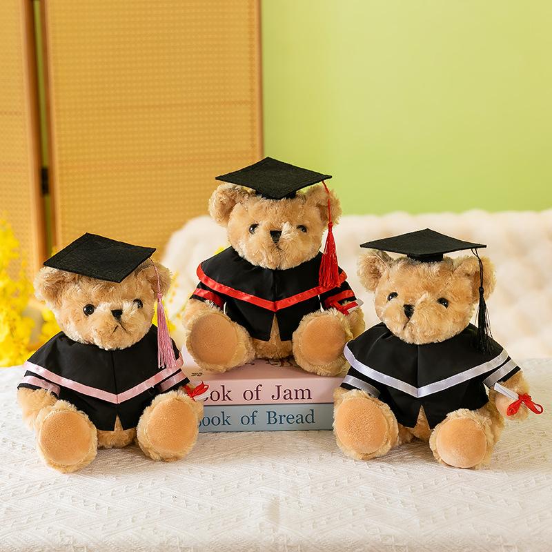 Graduation Teddy Bear Doctor Bear Plush Toy Ragdoll Doll Bachelor's Clothing Souvenir Gift