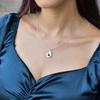 Genuine Garnet Necklace Rose Petal Handmade Necklace Sterling Silver Necklace for Women Red Garnet Pendant Necklace Bridesmaid Gift