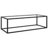Day and Night - Day and Night Black Coffee Table with Tempered Glass 120x50x35 Cm