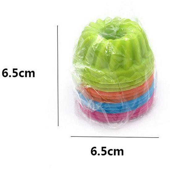 12pcs Silicone Pumpkin Muffin & Cake Cups Set for Pudding Four Colors