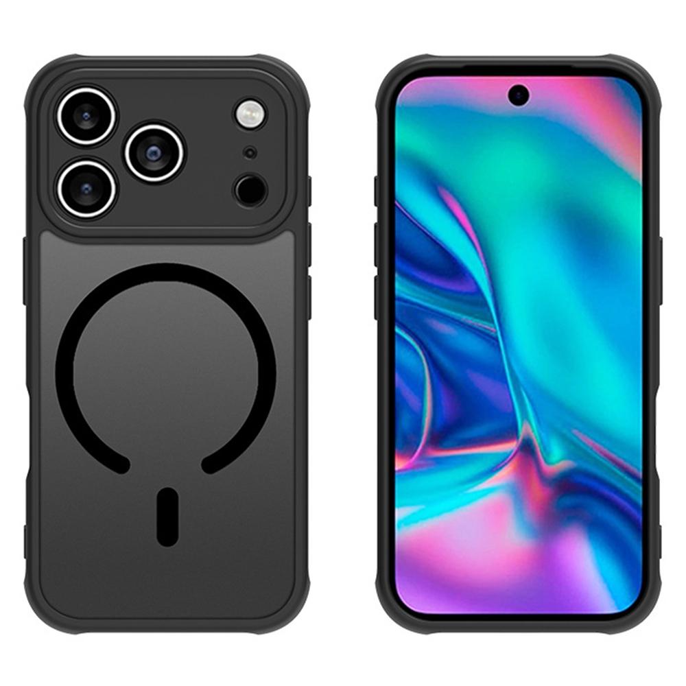 For iPhone 17 Pro Case Compatible with MagSafe Skin-Touch PC + TPU Matte Back Cover