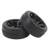4pcs RC Car Tires 6 Spoke 12mm Hex 65mm Diameter 26mm Width Rubber Leaf Tire Patterns Strong Cushioning RC Off Road Tires for 1/10 Cars
