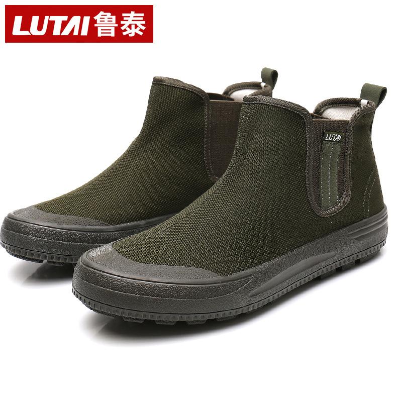 Autumn labor insurance shoes construction site shoes labor shoes liberation shoes military shoes lightweight wear-resistant high-top thickened oak