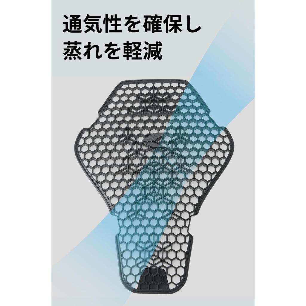 RS TAICHI 2025 Model Back Protector CE Level 2 Breathable Helinx Air CE (LV.2) Size: 48/3XL/4XL/5XL Black