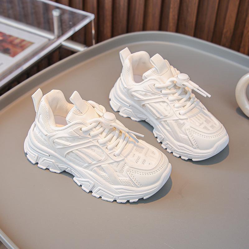 

2025 spring new Korean version mesh platform girls single shoes muffin sports shoes student white shoes off 26 белый