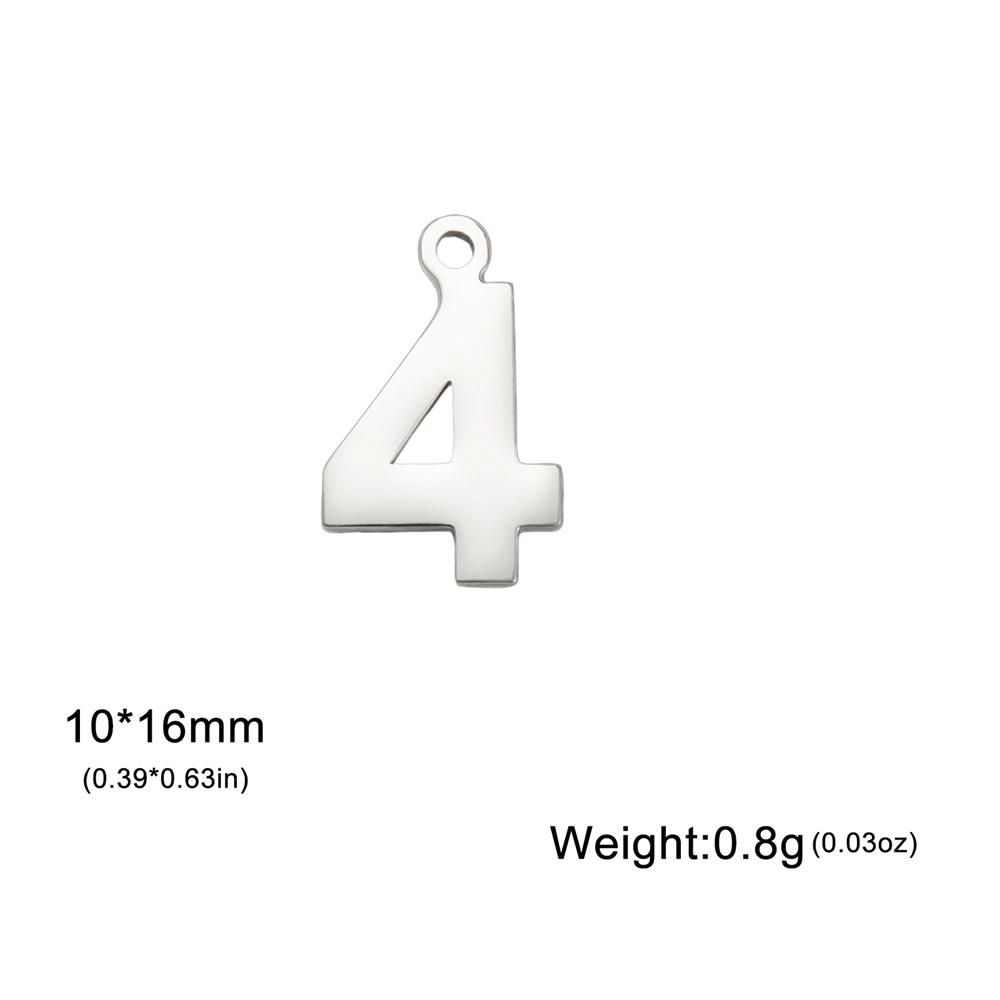 My Shape 1-25 Numbers Charms Stainless Steel Lucky Number Pendant for Necklace Bracelet Jewelry DIY Accessories Wholesale 10pcs