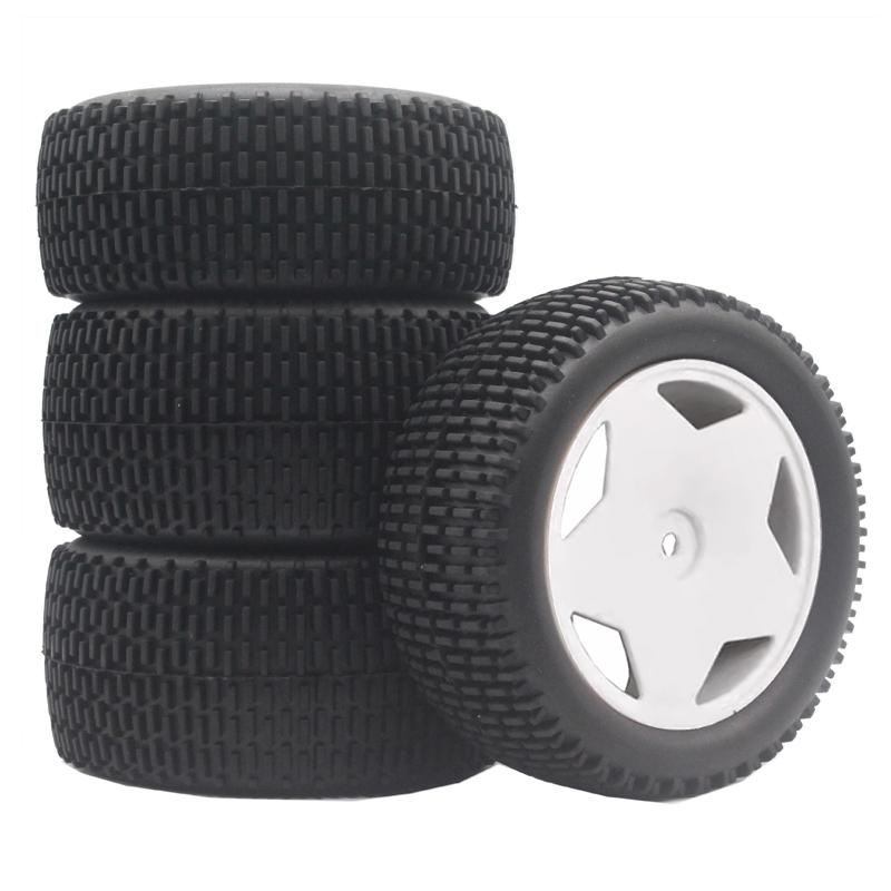 RS Wear-Resistant Off Road Tires Plastic Wheel Rim Rubber Tyre for 1:10 RC Car HSP 94107 94166 94106 94155 Tamiya Wltoys 144001