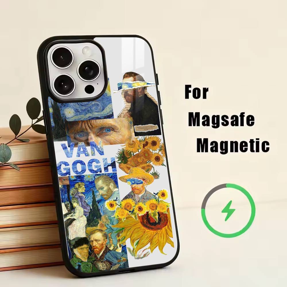 Van Gogh  Phone Case For iPhone17,16,15,14,13,12,11 Plus,Pro Magnetic with Magsafe Wireless Charging