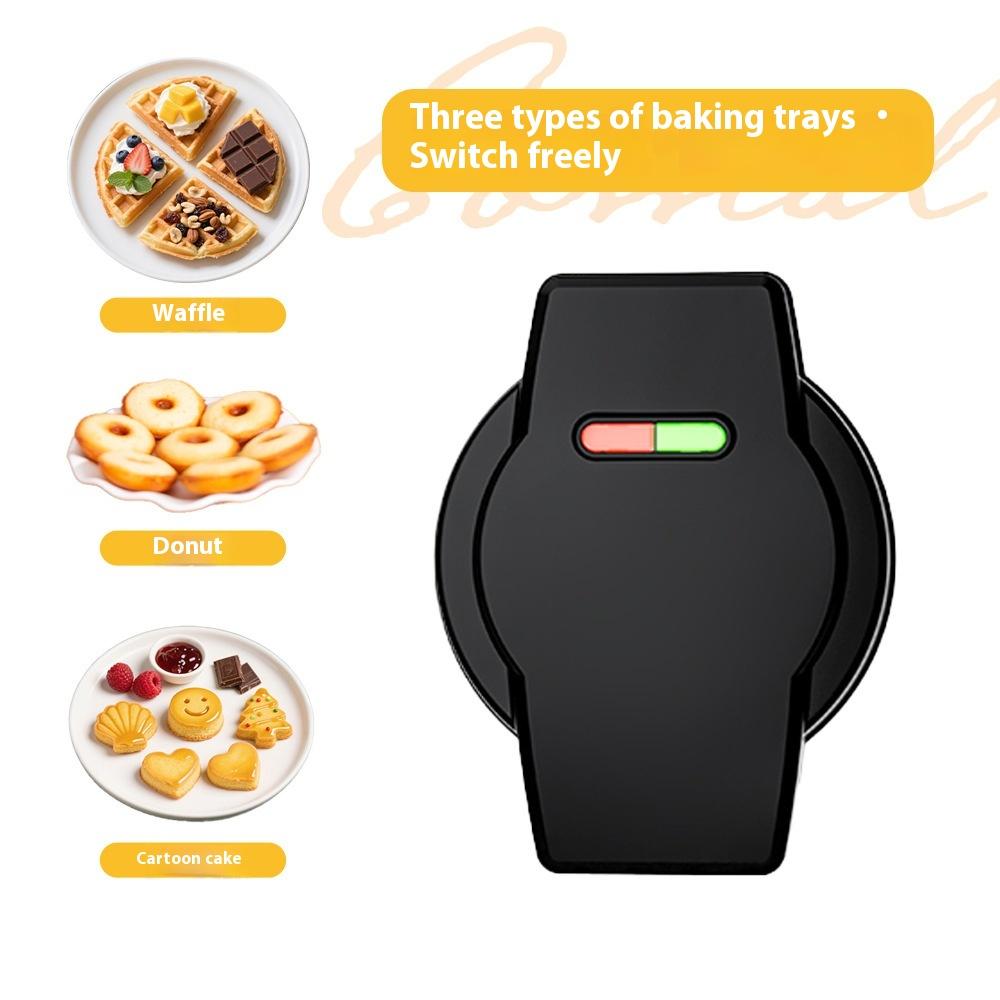 Breakfast Machine Mini Baking Bread Machine Household 3-in-1 Waffle Machine Removable Cleaning Electric Cake Stand Sandwich Machine