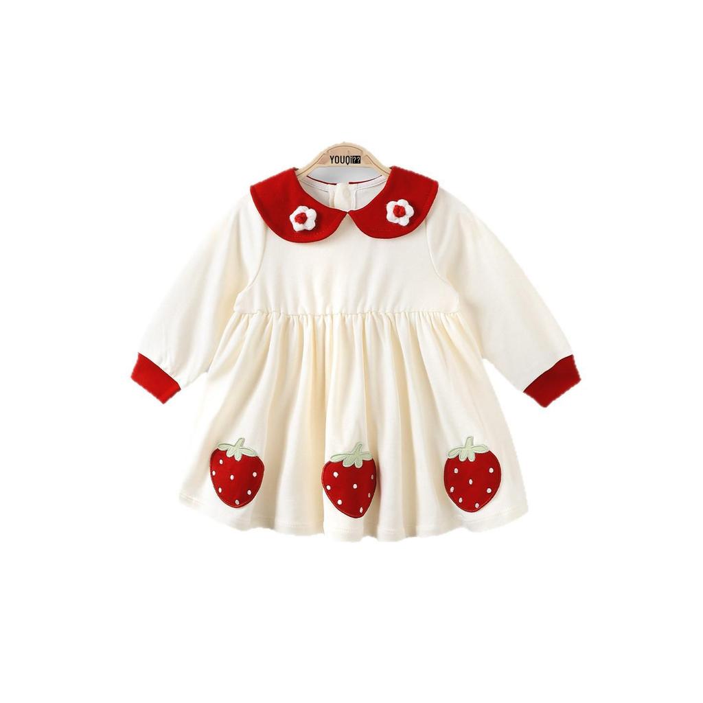 Youqi 2026 New Girls' Spring & Autumn Princess Dress - Fashionable Outerwear Skirt for Children