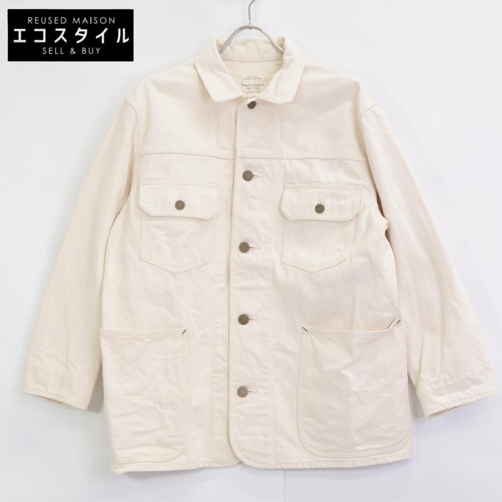 

NIGEL CABOURN [WOMAN] Ivory COMBINE COVERALL Jacket 6 off whiteUsed