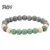 Colorful Synthetic Stone Beaded Bracelet Obsidian for Men Women, Rock Beads Simple Versatile Daily Accessory Stackable Stretch Bracelet, Aromatherapy