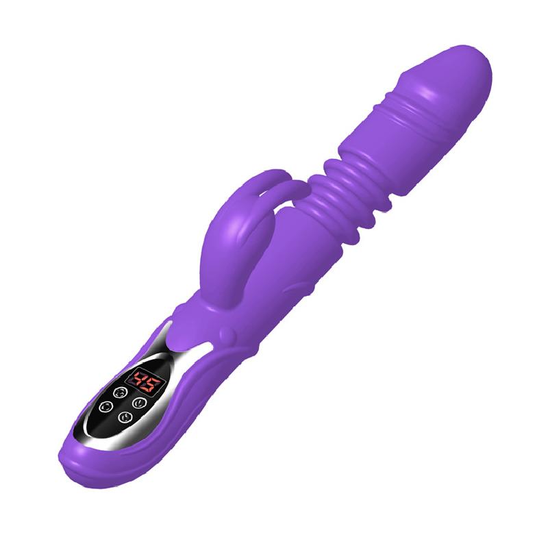 Warmed Telescopic Rabbit Vibrator Automatic Insertion Swing Female Adult Masturbator Sex Products Vibrador? Feminino Pra