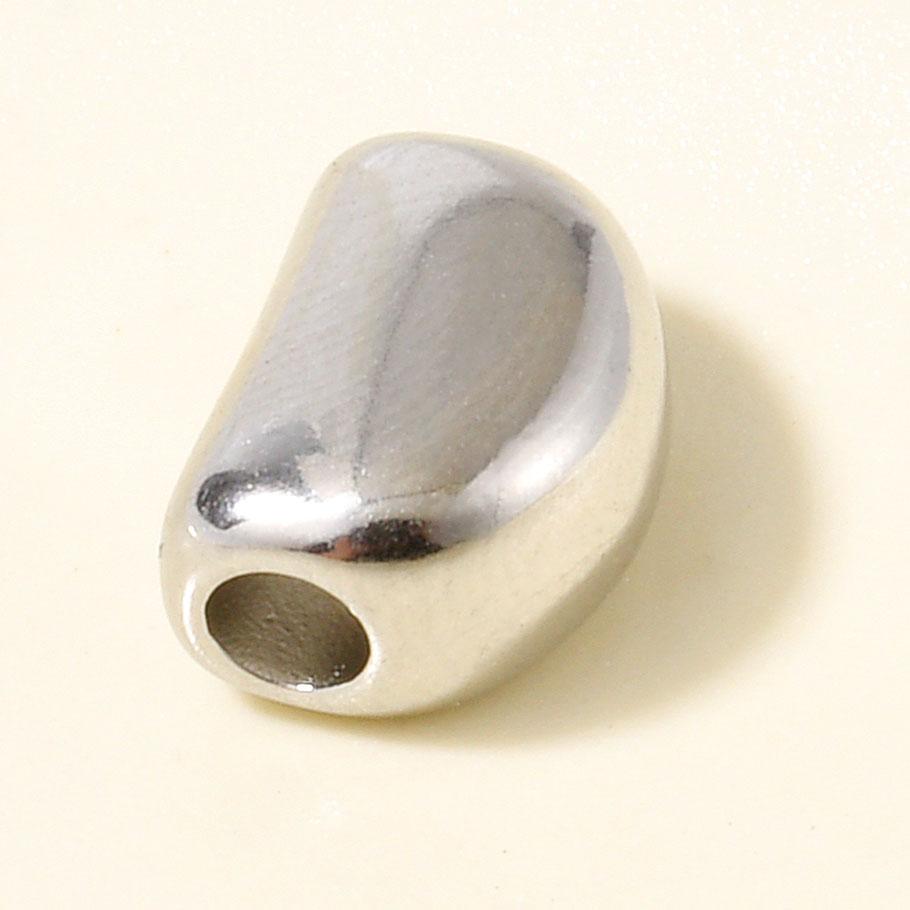 5/10pcs Steel Color Stainless Steel Connector Beads For Jewelry Making Supplies Heart Moon Star Geometric Loose Bead DIY Finding