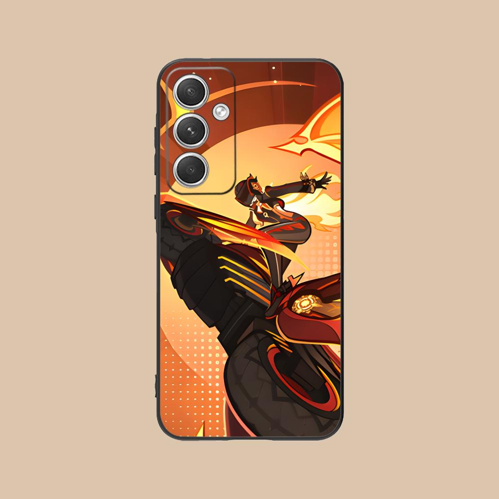 Game GI Mavuika Matte TPU Mobile Phone Case for Samsung Galaxy S26 S25 S24 S23 S22 S21 S20 Note20 Plus FE Ultra Colorful Cover