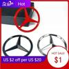 Autoaufkleber für Mercedes Benz 1 Stück 70mm Auto Motorabzeichen Haubenaufkleber 3D Metallemblem Dekoration Aufkleber für Mercedes Benz AMG A