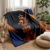 Netherlands Football Printed Flannel Blanket Skin Friendly Warm Decorative Throw for Indoor Couch Bed Daily Use