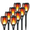 "Solar Flame Lawn Light: 12 LED Outdoor Garden Pathway Decoration"