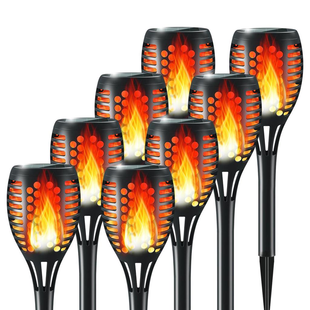 "Solar Flame Lawn Light: 12 LED Outdoor Garden Pathway Decoration"