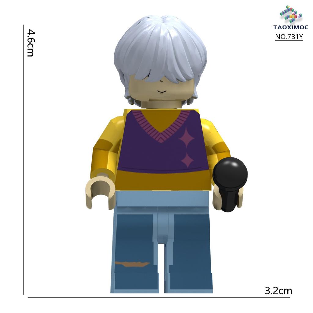 KPop Demon Hunters, a Group of Demon Hunters, Build Blocks with Lumi and Assemble Toy Building Blocks with Dolls