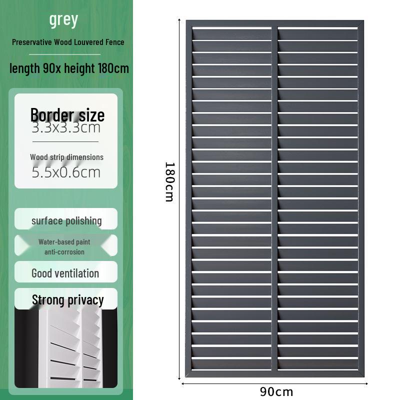 Outdoor Privacy Screen: Louvered Wood Fence for Gardens and Courtyards