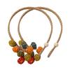 2Pcs Pumpkin Curtain Tiebacks Adjustable Rustic Curtain Ties Pumpkin String Curtain