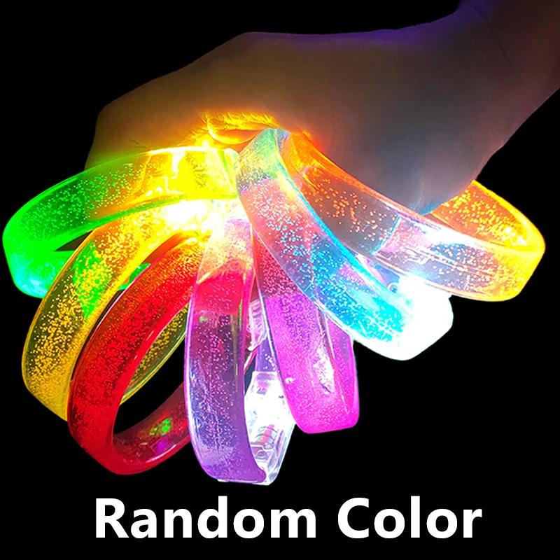 

30/1 шт. светодиодные светящиеся браслеты светящиеся браслеты светящийся в темноте браслет для детей взрослых праздничные принадлежности для декора 30PCS