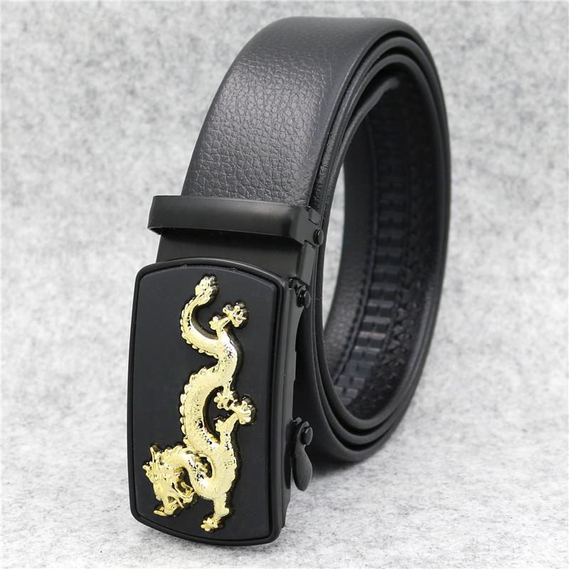 Hi Men's Leather Belt Luxury Designer Belts Men High Quality Male Metal Buckle Belt