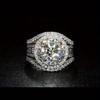 1Pc Fashion Exquisite Fashion Synthetic Zircon Square Ring, Engagement and Proposal Ring