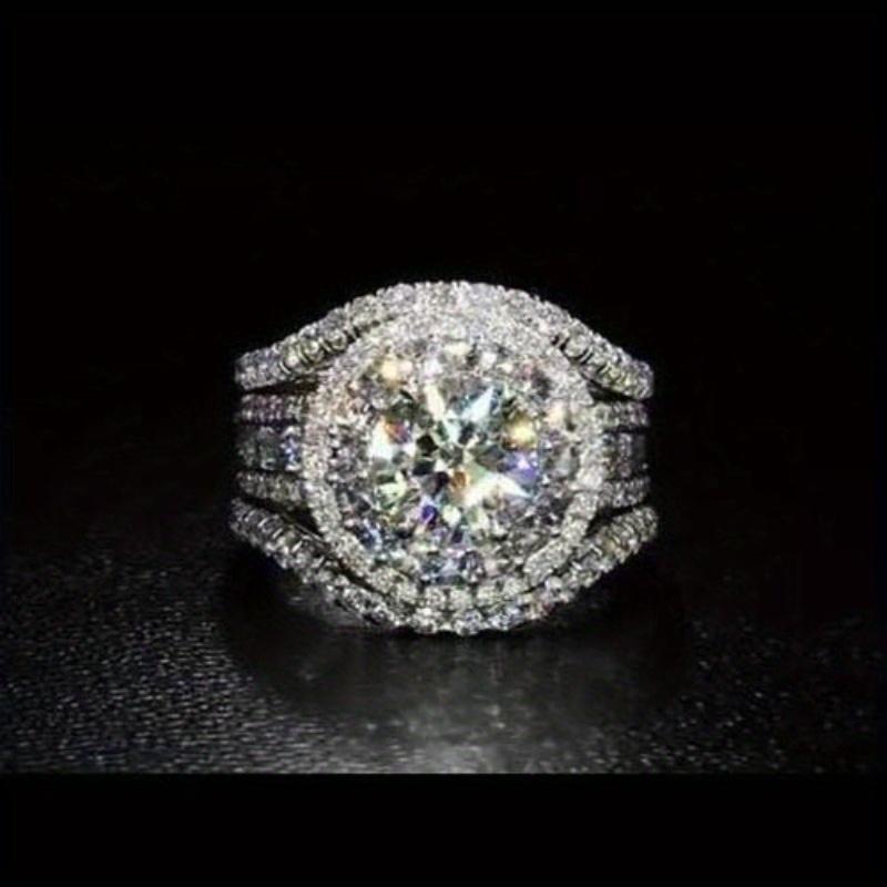 1Pc Fashion Exquisite Fashion Synthetic Zircon Square Ring, Engagement and Proposal Ring