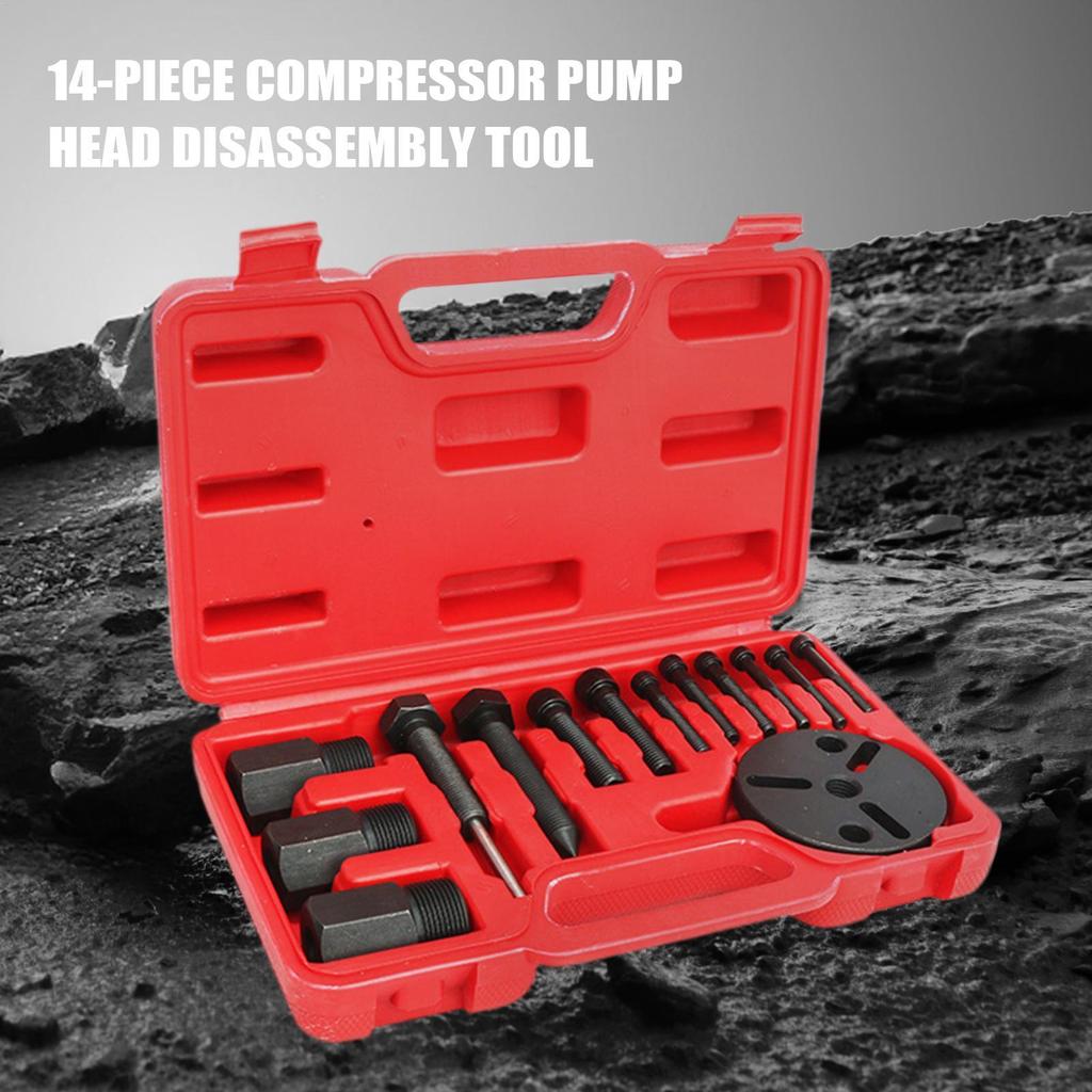 AC Clutch Puller Tool Car Air Conditioning Compressor Hub Remover Service Kit Universal Auto Repair Installer for Garage