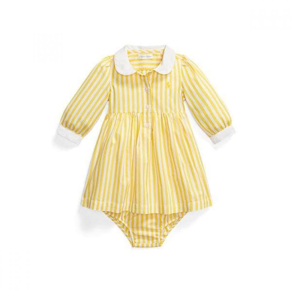 Polo Ralph Lauren Baby Girls Stripe Poplin Shirtdress And Bloomer Cwpodrsf3d20715999 18M