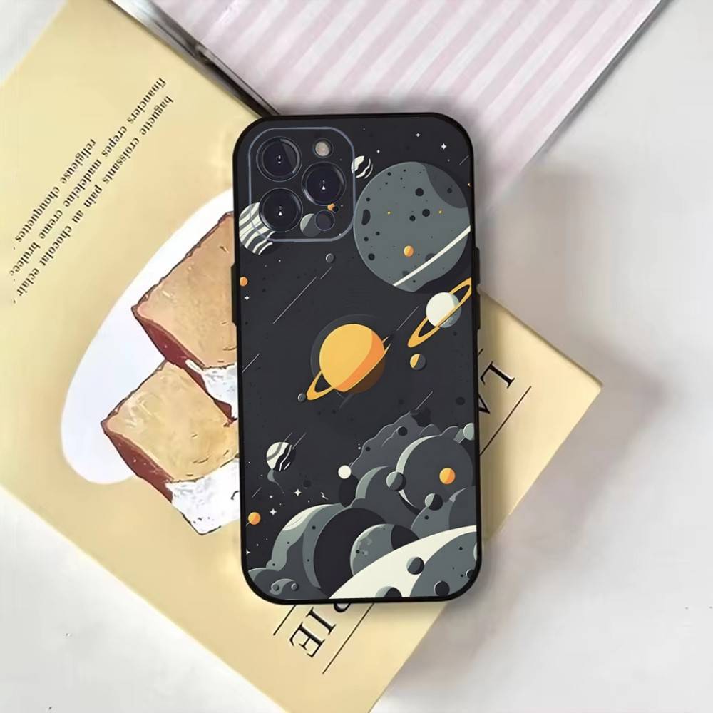 Game O-Outer Wilds Phone Case For iPhone17,16,15,14,13,12,11 Plus,Pro Max,Soft Black Cover