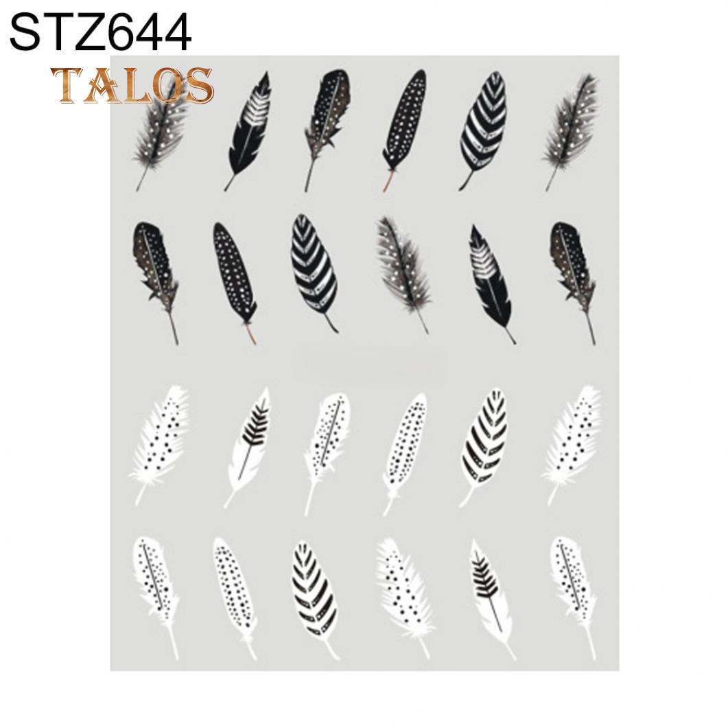 

Квіткове пір я Простий малюнок Жіноча наклейка для нігтів Наклейка Краса DIY Манікюр Інструменти Догляд за нігтями one size