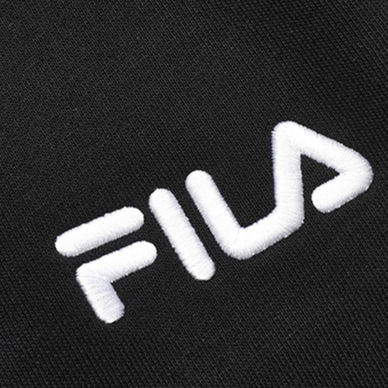 Fila Свободные Простые С манжетами Вязаные Однотонные Повседневные Длинные брюки Женские низы Черный F51W249699F-BK