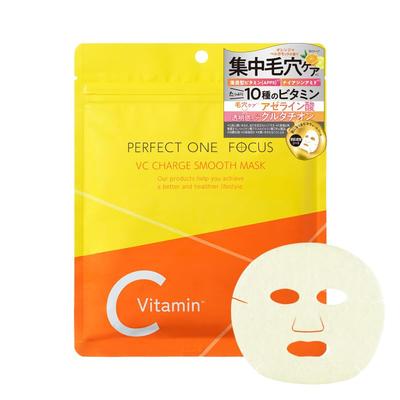 Perfect One Focus VC Charge Smooth Mask 7 Sheets - Azelaic Acid & Vitamin Hydration for Pore Refinement , Made In Japan Face Sheet Masks