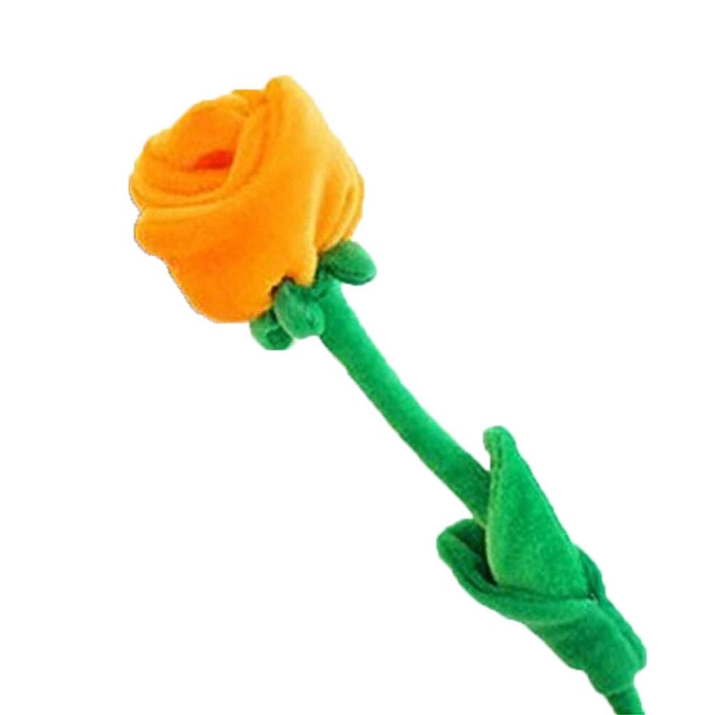 Simulation Plush Rose Assorted Colors Rose Long Flexible Stem for Decoration